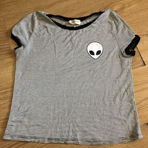 alien strip shirt